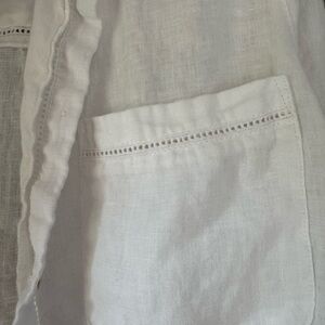 Joie Cream Linen Shirt with refined detail